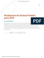 Tendencias de Contact Center Para 2018