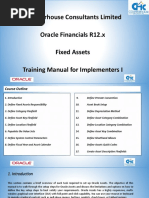 Counterhouse Consultants Limited Oracle Financials R12.x Fixed Assets Training Manual For Implementers I