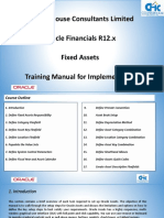 Counterhouse Consultants Limited Oracle Financials R12.x Fixed Assets Training Manual For Implementers I