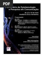 Epistemologia e Pesquisa Em Comunicação