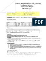 Course Outline Physics 2 Fall 2016-2017