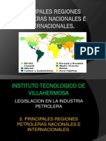 Principales Regiones Petroleras Nacionales e Internacionales