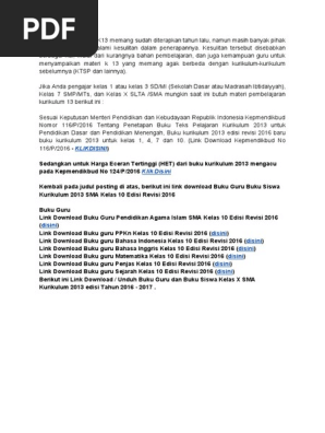 Lengkap Edisi Revisi Unduh Buku Kurikulum 2013 Sma Pdf