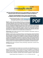 Método para implementação de S&OP em indústria automotiva