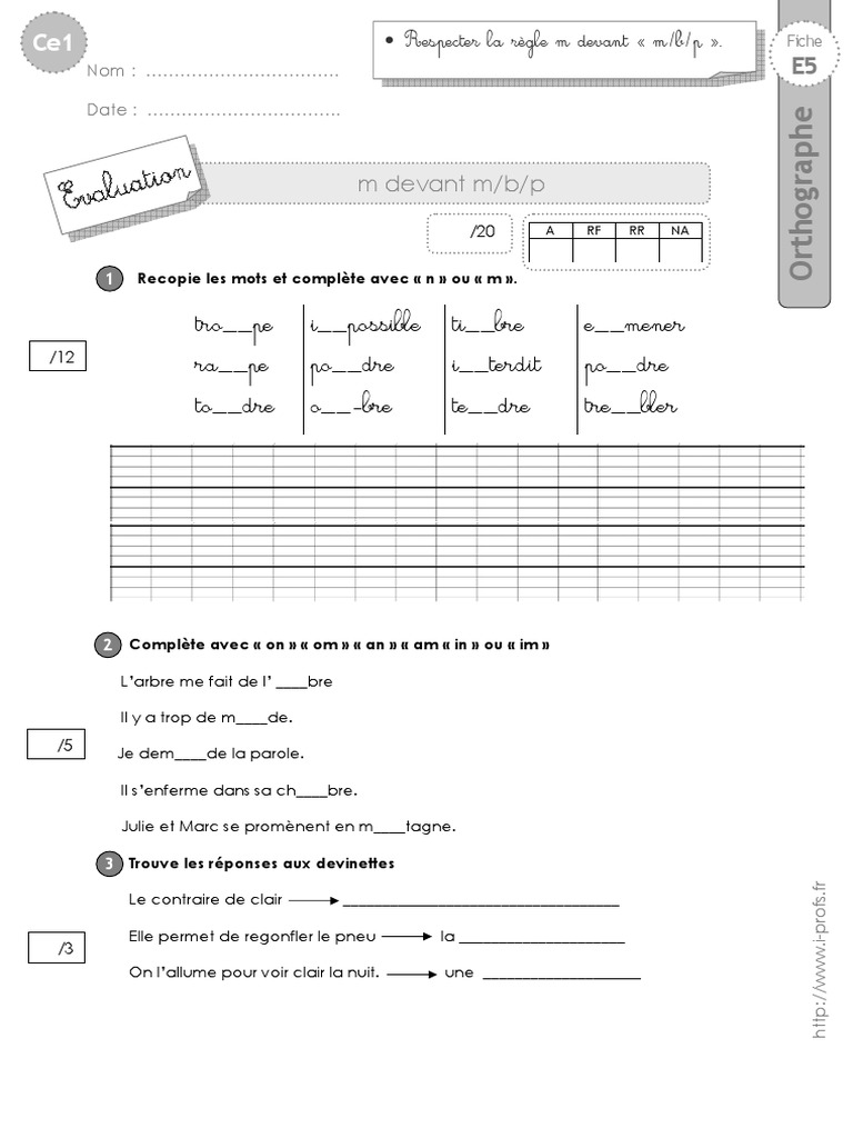 évaluation M Devant M B P Ce2 Ce1 Evaluation MBP PDF | PDF