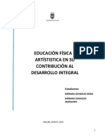 Educación Física y Artística en Su Contribución Al Desarrollo Integral