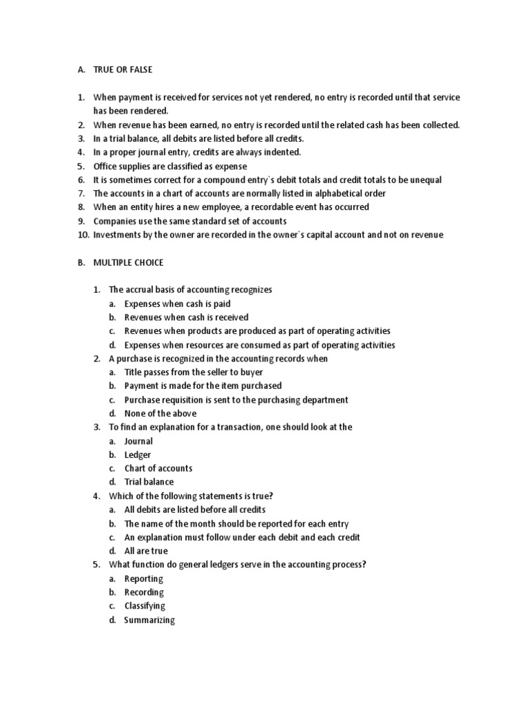 Basic Accounting Quiz Part 2 | PDF | Debits And Credits | Expense