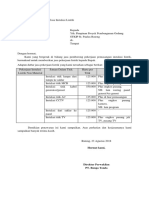 Surat Permohonan Jasa Pemasangan Listrik