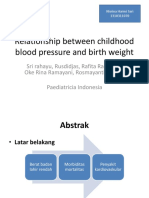 Relationship Between Childhood Blood Pressure and Birth Weight
