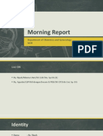 Morning Report: Department of Obstetrics and Gynecology M28