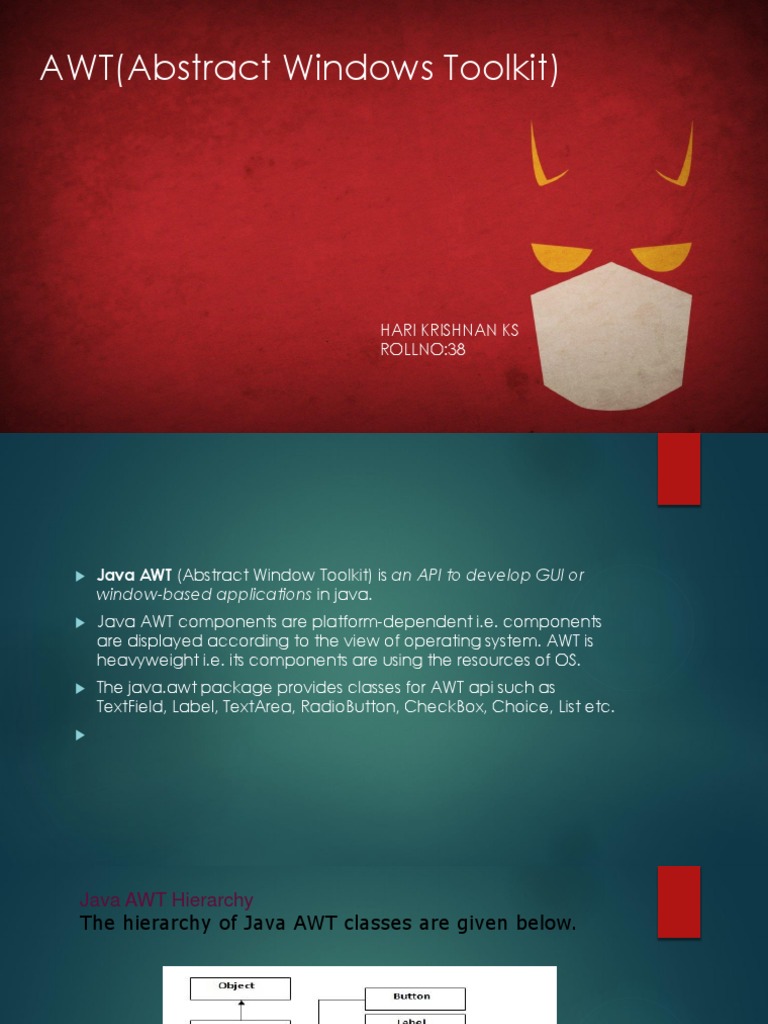 AWT(Abstract Windows Toolkit) Overview and Examples | PDF | Graphical ...