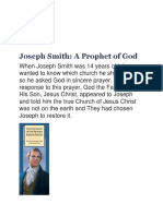 The Testimony of The Prophet Joseph Smith