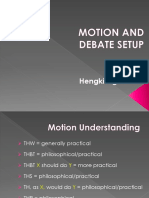 Hengki Motion and Debate Setup