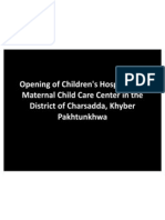 Opening of Children's Hospital and Maternal Child Care Center
