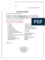 Certificado de Trabajo PDF