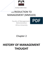 Introduction To Management (Mms103) : Faculty of Management & Administration Africa University