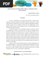 CARVALHO, Percepções de Youtubers Sobre o Erro Na Aprendizagem de Língua Inglesa