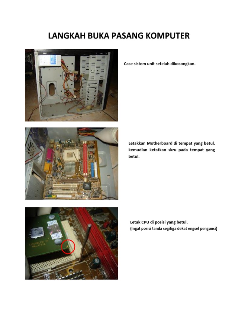 Langkah Buka Pasang Komputer