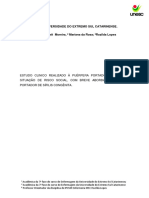 Estudo de Caso Clinico de Enfermagem ESTUDO CLINICO REALIZADO À PUÉRPERA PORTADORA DE SÍFILIS, EM SITUAÇÃO DE RISCO SOCIAL, COM BREVE ABORDAGEM AO NEONATO PORTADOR DE SÍFILIS CONGÊNITA.