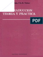 Eugene Albert Nida Charles Russell Taber La Traduccion Teoria y Practica PDF