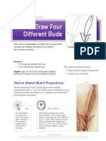 Draw Four Different Buds: How To Sketch Bud's Proportions