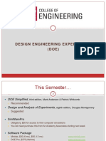 Design Engineering Experiments (DOE)