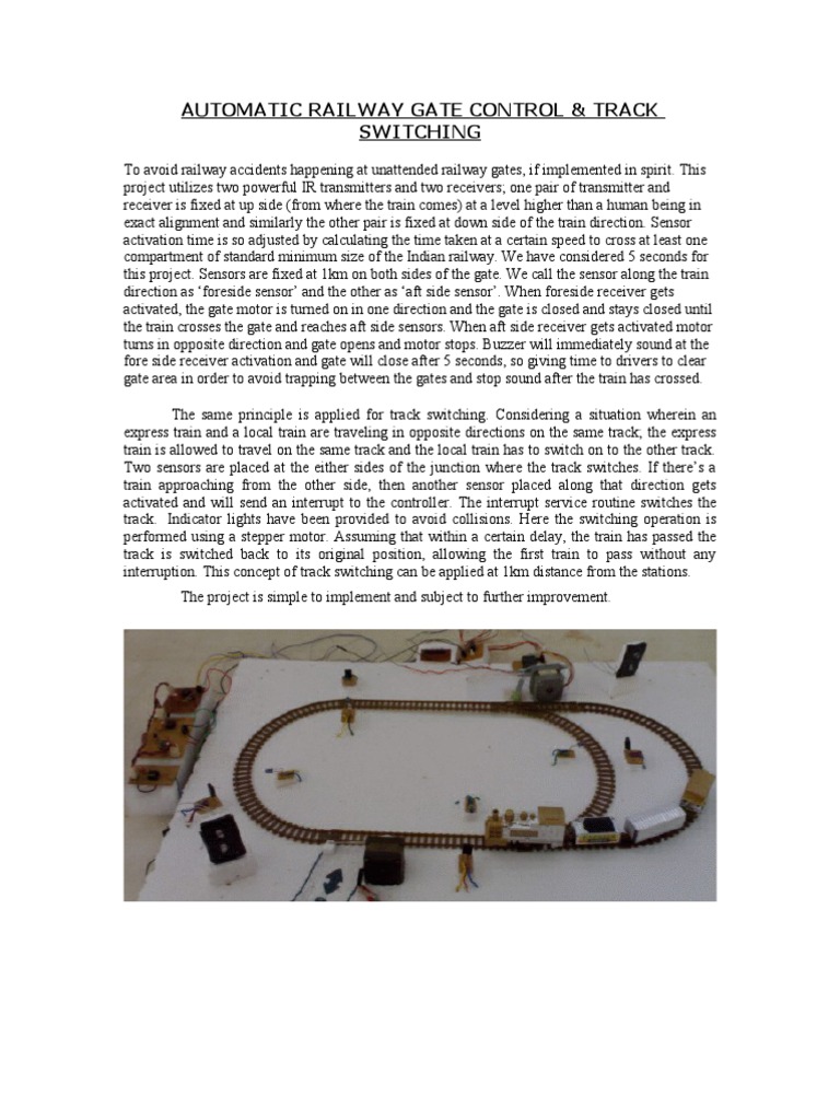 Automatic Railway Gate Control System | PDF | Electronic Circuits ...