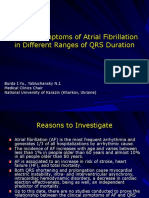 Clinical Symptoms of Atrial Fibrillation  in Different Ranges of QRS Duration