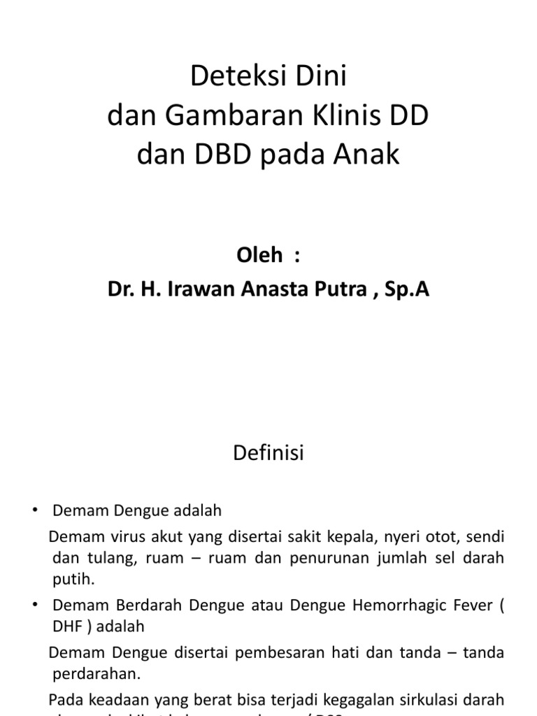 Demam Berdarah Dengue Dan Dd Pada Anak Pdf Pdf