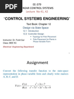 10-Lecture 41, 42 Pole Placement