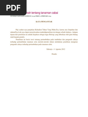 Karya Tulis Ilmiah Tentang Tanaman Cabai