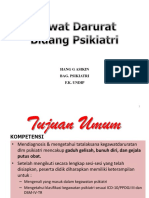 Psikiatri - Kegawatdaruratan Psikiatri - Kelas BD - Dr. H Gunawan Asikin SP KJ