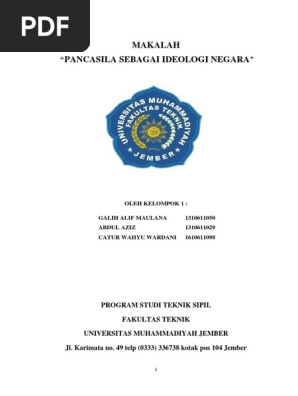 Makalah Pancasila Sebagai Ideologi Negara Fix