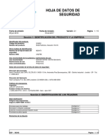 MSDS Acido Sulfrico, Solucion 19.2N