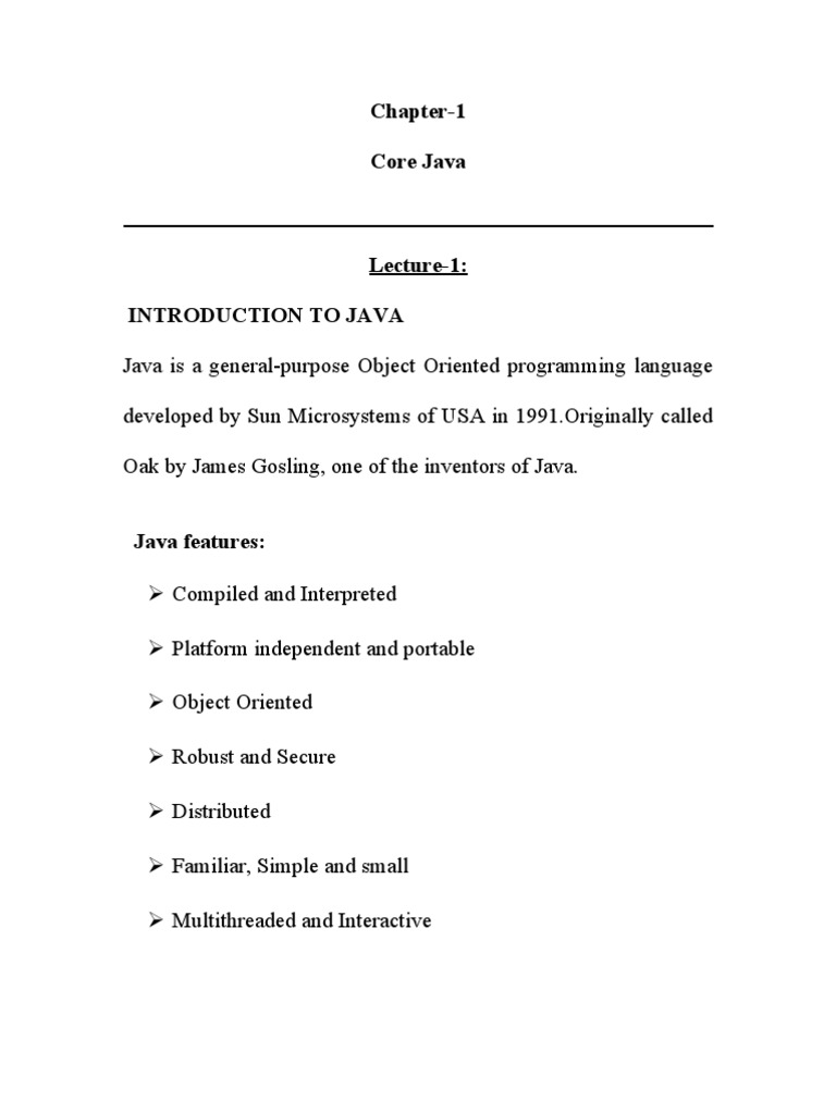 Chap 1 | PDF | Java (Programming Language) | Inheritance (Object ...