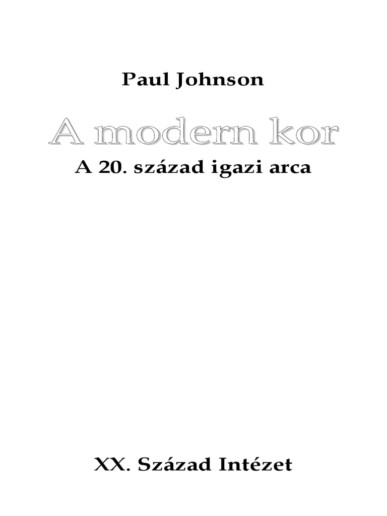 Paul Johnson A Modern Kor PDF | PDF