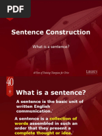 Sentence Construction and Structure