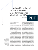 La Valoración Universal de La Fortificación y Las Fortificaciones Virreinales en México