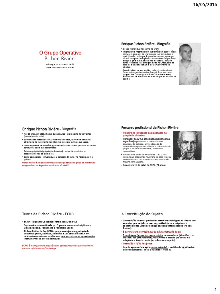 Biografia e pensamento de Enrique Pichon Rivière, psicanalista ...