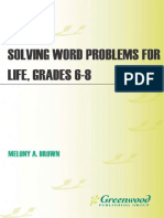 Solving Word Problems For Life Grades 6 8 PDF