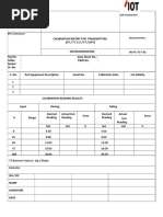 Calibration Format Report