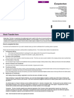 Computershare Stock Transfer Form