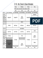 Division 16 Schedule 2018