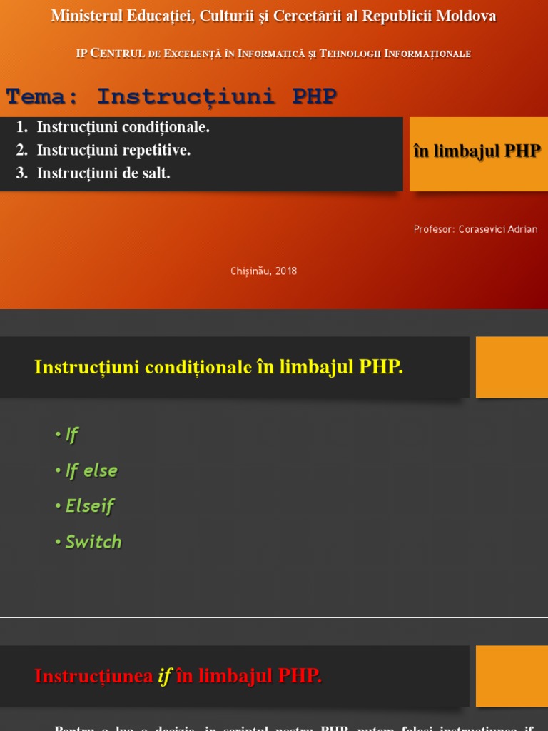 Instructiuni PHP | PDF