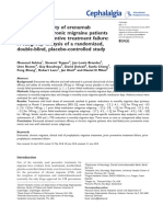 Efficacy and Safety of Erenumab (AMG334) in Chronic Migraine Patients With Prior Preventive Treatment Failure a Subgroup Analysis of a Randomized, Double-blind, Placebo-controlled Study (2018) Ashina
