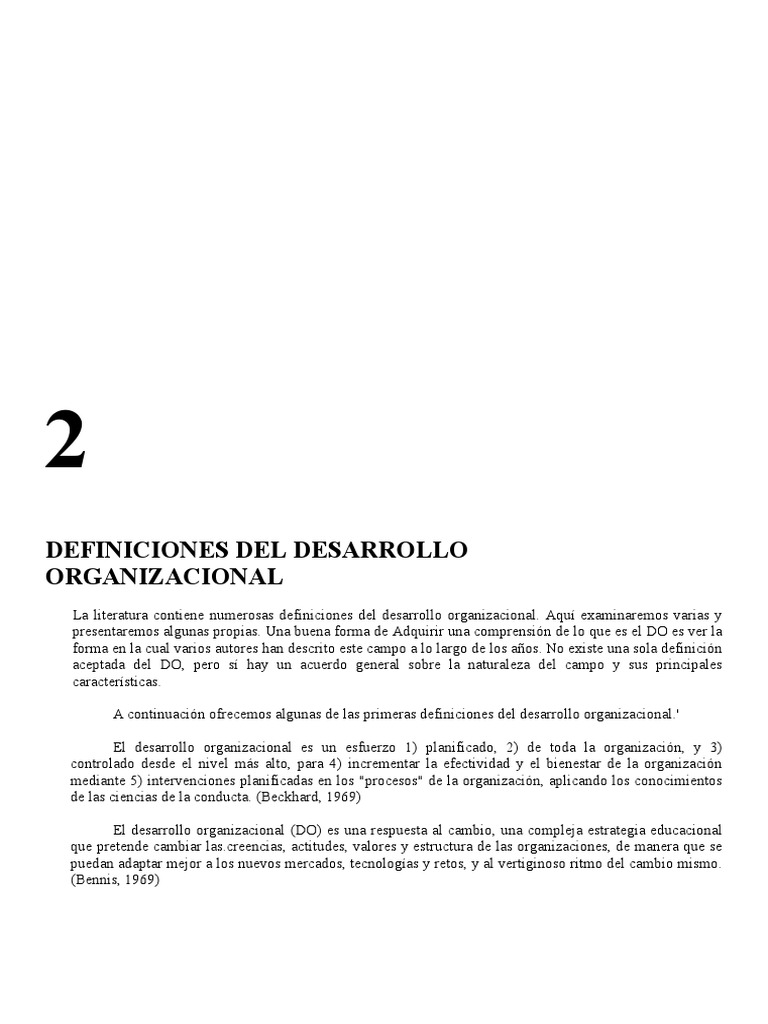 Caps. 2 y 5 - French y Bell - Desarrollo Organizacional | PDF |  Investigación para la Acción | Liderazgo