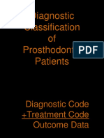 Diagnostic Classification of Prosthodontic Patients