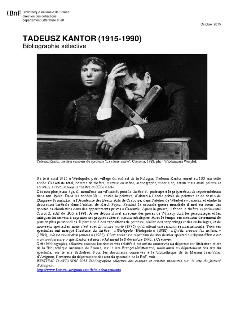 Biografia Kantor - 