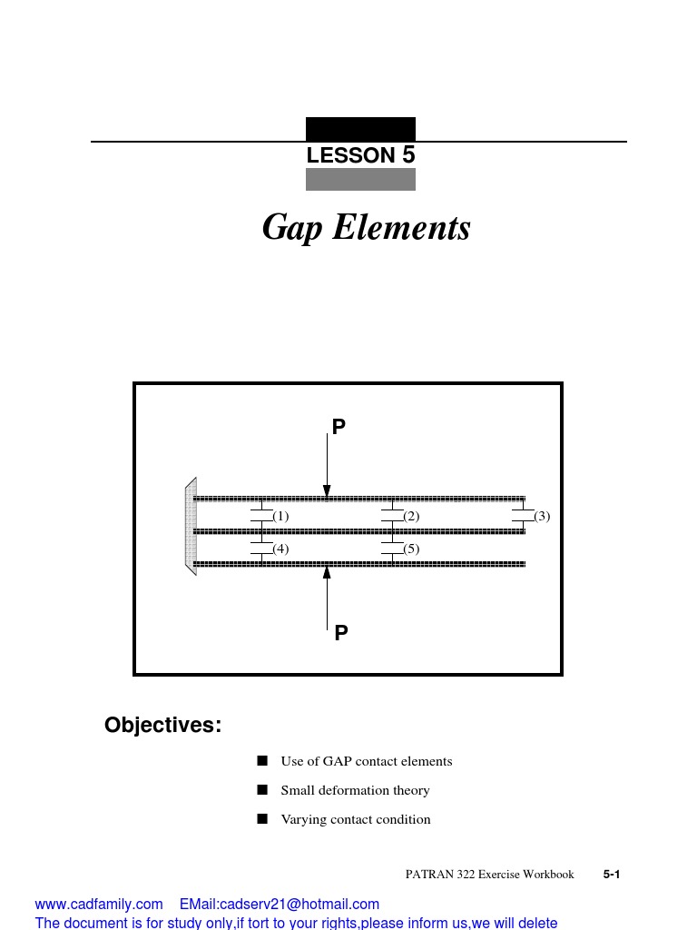 Using GAP Elements in PATRAN 322 | PDF | Finite Element Method | Beam ...