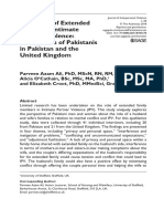 Nfluences of Extended Family On Intimate Partner Violence - Perceptions of Pakistanis in Pakistan and The United Kingdom